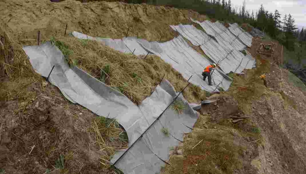 Deploying Erosion Control Blankets