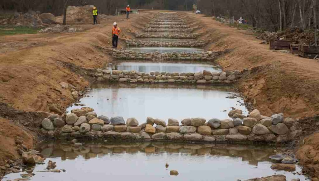 Implementing Rock Check Dams
