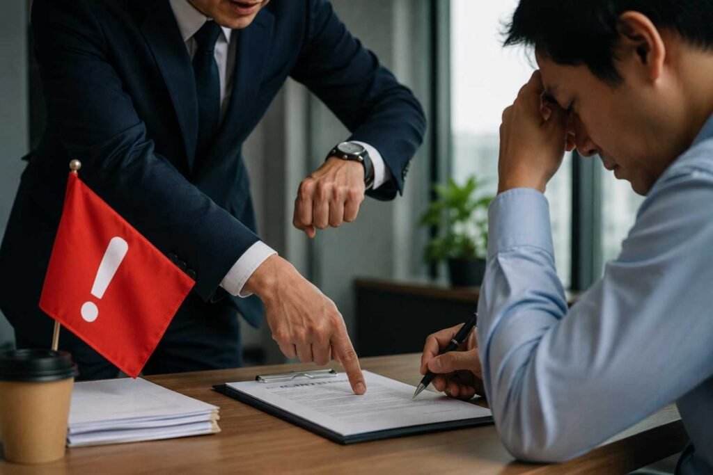 Pressure to Sign Quickly Without Due Diligence